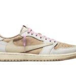 Giày Jordan 1 Low Travis Scott Sail Shy Pink kiểu dáng thời thượng