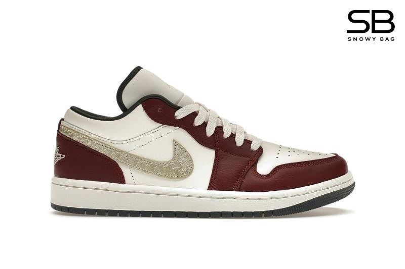 Giày Jordan 1 Low Year of the Dragon 2024 Trắng Đỏ đẹp mắt