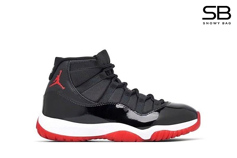 Giày Jordan 11 Retro Playoffs Bred Đen Đỏ, kiểu dáng thể thao sang trọng