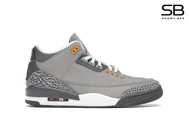 Giày Jordan 3 Cool Grey Xám với thiết kế tinh tế và hiện đại