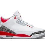 Giày Jordan 3 Fire Red 2022 màu trắng đỏ sang trọng