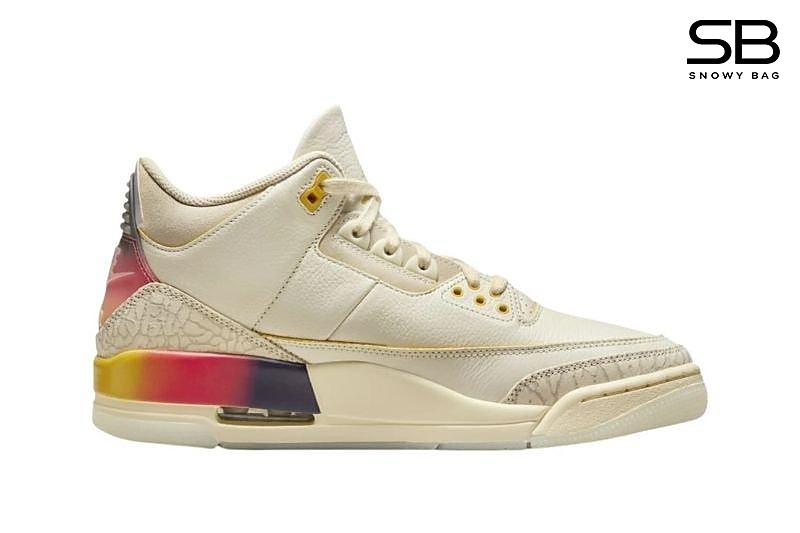Giày Jordan 3 J Balvin Medellín Sunset với thiết kế độc đáo và màu sắc nổi bật