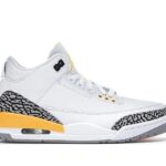 Giày Jordan 3 Laser Orange Trắng Vàng, thiết kế thể thao nổi bật