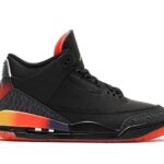 Giày Jordan 3 Retro J Balvin Rio Đen Đỏ với thiết kế ấn tượng