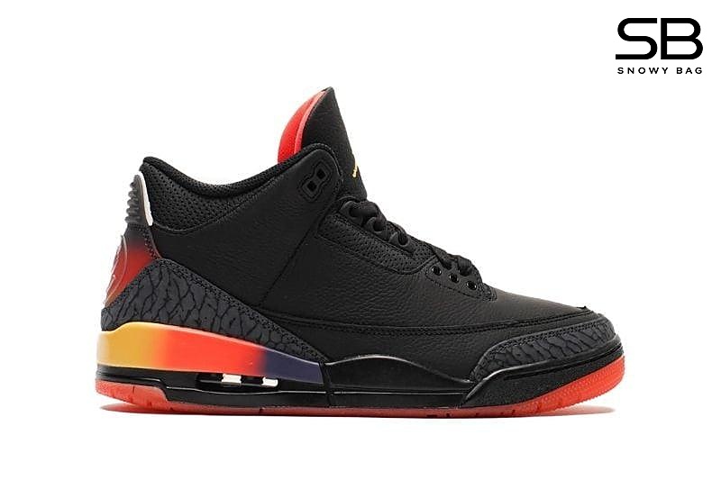Giày Jordan 3 Retro J Balvin Rio Đen Đỏ với thiết kế ấn tượng