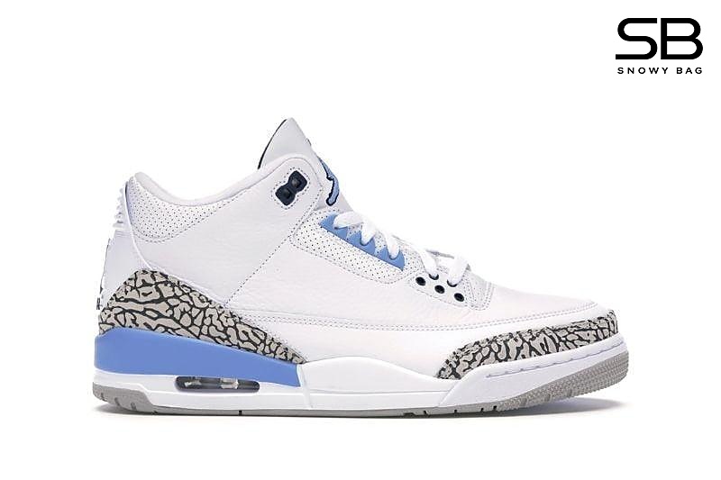 Giày Jordan 3 Retro UNC Xanh phong cách thể thao thời thượng