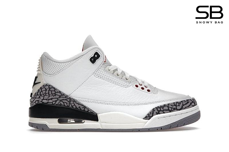 Giày Jordan 3 White Cement Reimagined, thiết kế độc đáo và thời thượng.