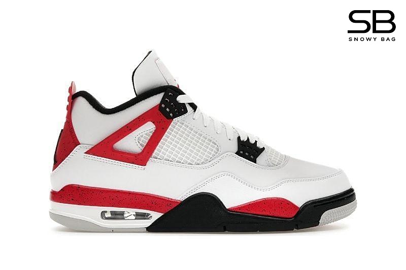 Giày Jordan 4 Retro Red Cement Trắng Đỏ, phong cách thể thao đẳng cấp.