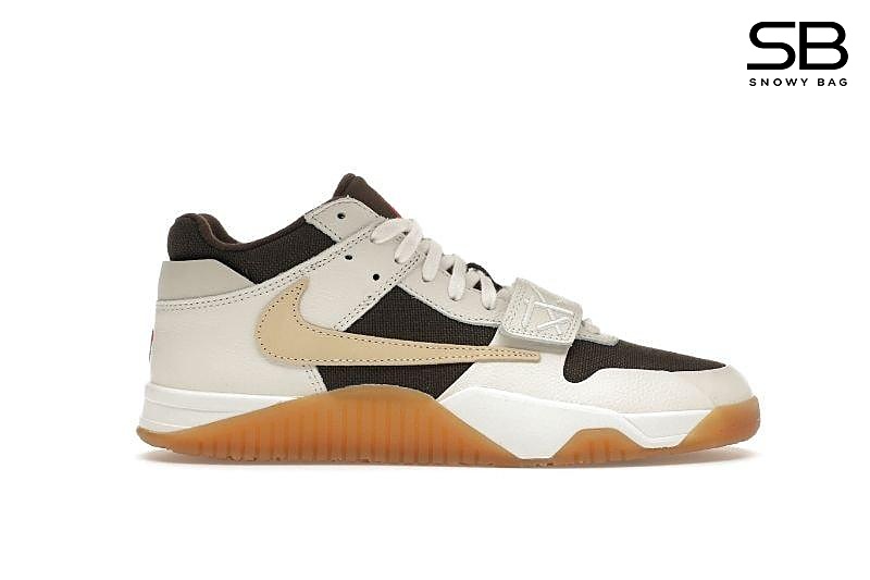 Giày Jordan Jumpman Jack TR Travis Scott Sail Trắng Kem Nâu sang trọng