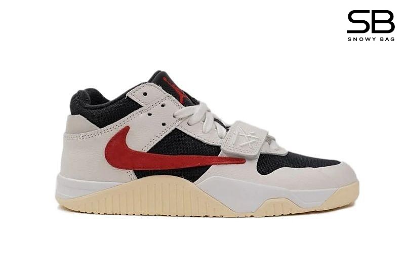 Giày Jordan Jumpman Jack TR Travis Scott University Red Trắng Đen Đỏ, thiết kế độc đáo