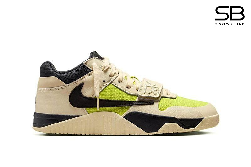 Giày Jordan Jumpman Jack Travis Scott Bright Cactus Màu Kem Xanh Đen sang trọng