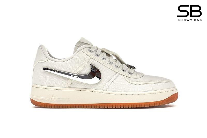 Giày Nike Air Force 1 Low Travis Scott Sail Trắng sang trọng và thời thượng