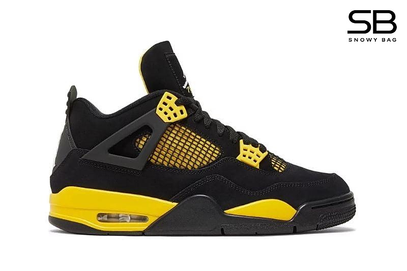 Giày Nike Air Jordan 4 Retro Thunder 2023 với thiết kế nổi bật