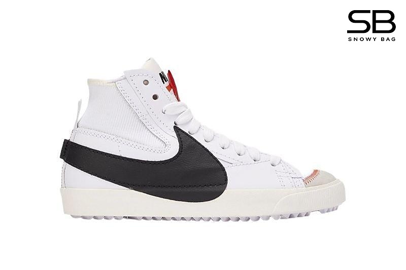 Giày Nike Blazer Mid 77 Jumbo White Black Trắng Đen Cổ Cao đẹp mắt