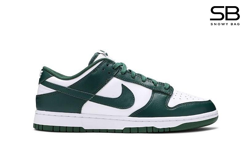 Giày Nike Dunk Low Michigan State màu xanh lá đẹp mắt