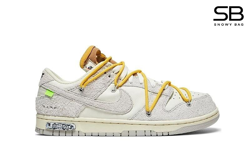 Giày Nike Dunk Low Off-White Lot 39 Xám Vàng sang trọng và thời thượng