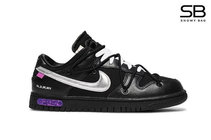 Giày Nike Dunk Low Off-White Lot 50 of 50 Đen, thiết kế độc đáo và ấn tượng