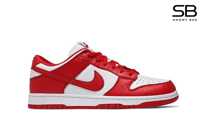 Giày Nike Dunk Low University Red Trắng Đỏ, phong cách trẻ trung và năng động