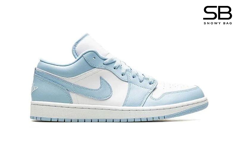 Giày Nike Jordan 1 Low White Ice Blue Xanh Trắng, phong cách thể thao hiện đại