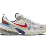 Giày Nike V2K Run Metallic Silver Gym Red University Blue đẹp mắt