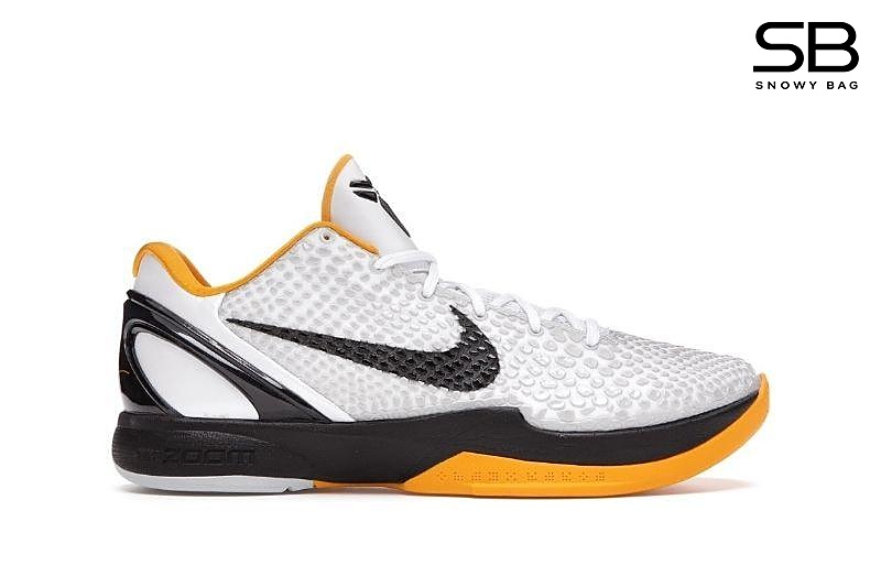 Giày Nike Zoom Kobe 6 Protro Pop Playoff Back White Del Sol Xám Vàng sang trọng và đẳng cấp
