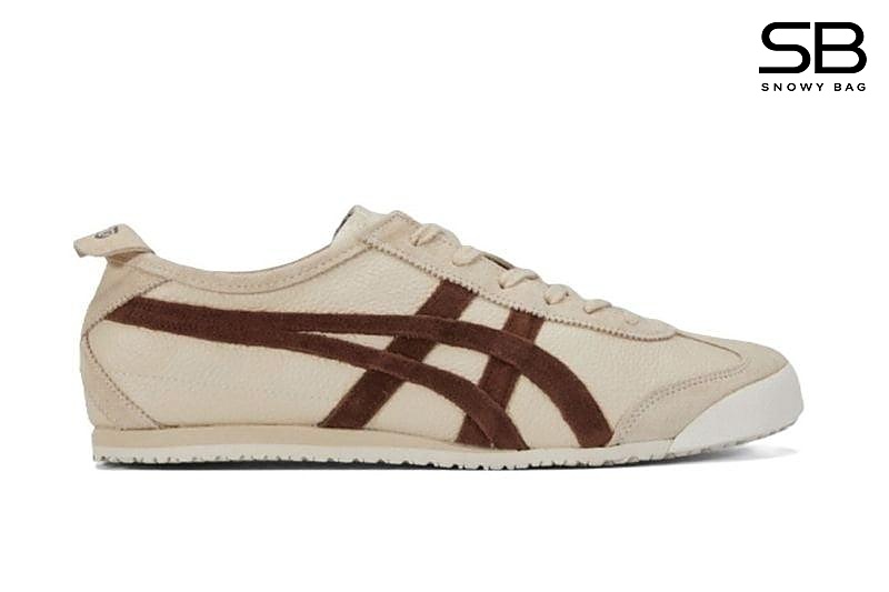 Giày Onitsuka Tiger Mexico 66 Beige Brown Be Sọc Nâu sang trọng và thời thượng