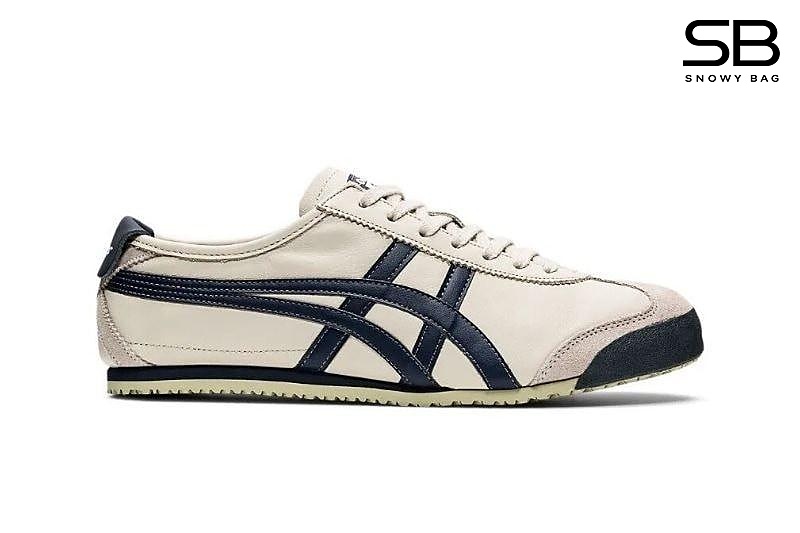 Giày Onitsuka Tiger Mexico 66 Birch Peacoat Trắng Xanh Navy thời trang