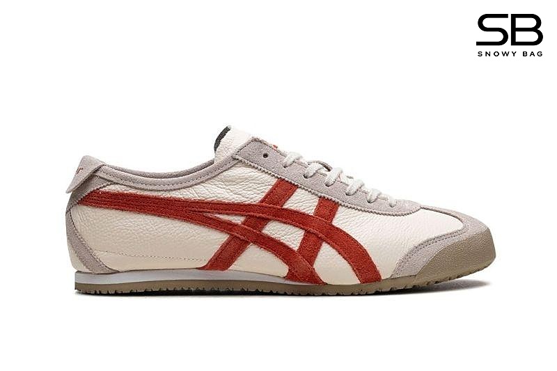 Giày Onitsuka Tiger Mexico 66 Cream Fiery Red Kem Đỏ, phong cách thể thao thời thượng