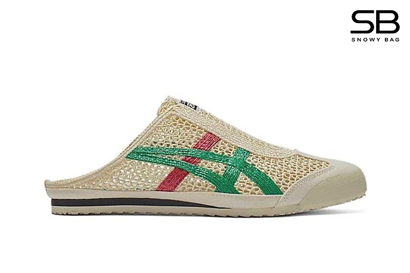 Giày Onitsuka Tiger Mexico 66 Sabot Cream Kale Kem Xanh Lá thời trang