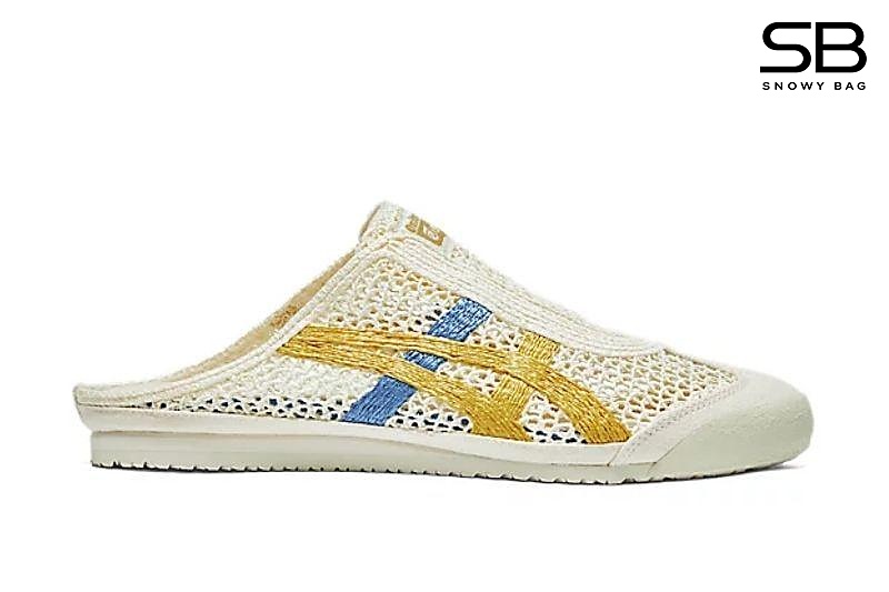 Giày Onitsuka Tiger Mexico 66 Sabot Cream Mustard màu kem vàng