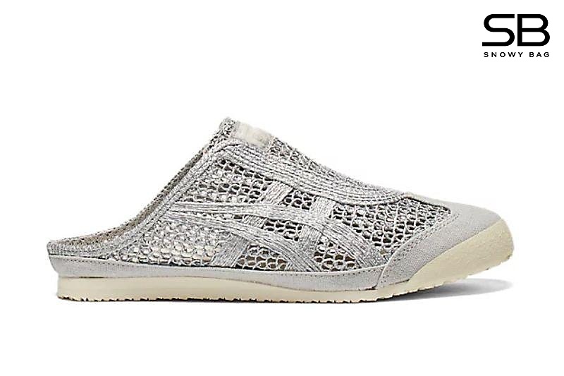 Giày Onitsuka Tiger Mexico 66 Sabot Pure Silver Màu Bạc sang trọng và thời thượng