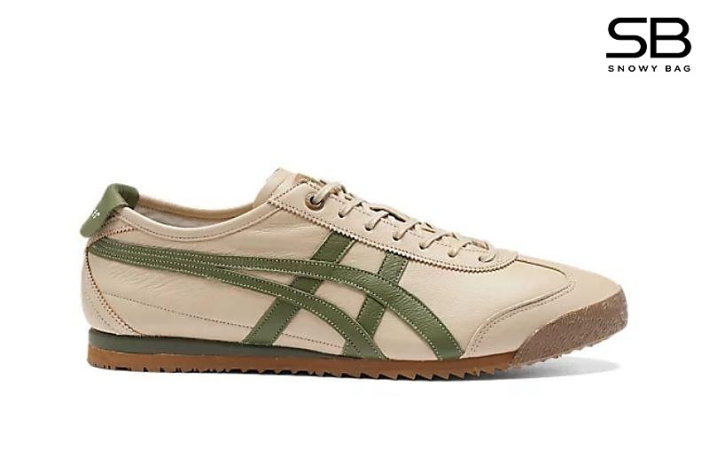Giày Onitsuka Tiger Mexico 66 SD Beige Green Be Sọc Xanh, phong cách thể thao