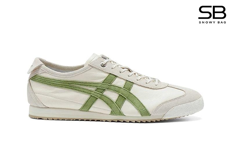 Giày Onitsuka Tiger Mexico 66 SD Birch Green Trắng Sọc Xanh Lá đẹp mắt