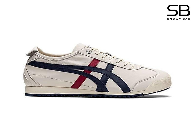 Giày Onitsuka Tiger Mexico 66 SD Cream Peacoat Trắng Sọc Xanh Navy Đỏ