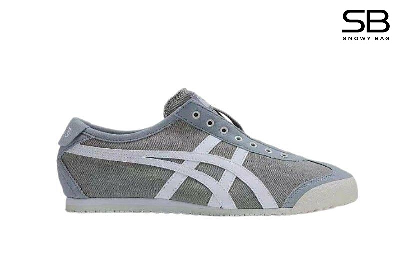 Giày Onitsuka Tiger Mexico 66 Slip On màu xám trắng sang trọng