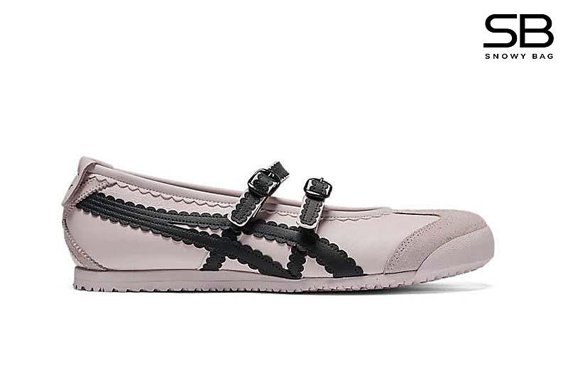 Giày Onitsuka Tiger Mexico 66 TGRS Crystal Pink Graphite Grey Xám Hồng Đen thời trang