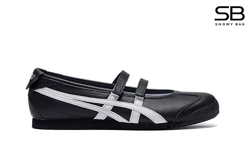 Giày PATOU x Onitsuka Tiger Mexico 66 Ballerina Black White Đen Trắng sang trọng