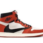 Giày Travis Scott x Air Jordan 1 Chicago Trắng Đỏ Đen, phong cách thể thao độc đáo