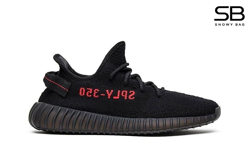 Giày Yeezy 350 V2 Bred Đen Đỏ với thiết kế thời thượng