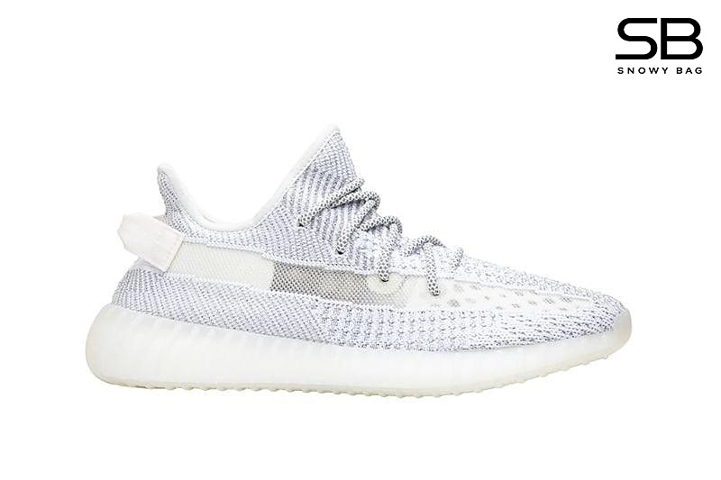 Giày Yeezy 350 V2 Static Reflective Trắng Xám đẹp mắt