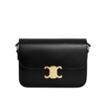 Túi Celine Classique Triomphe in Shiny Calfskin Black màu đen sang trọng