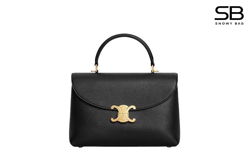 Túi Celine Medium Nino Bag in Supple Grained Calfskin Size 25 Màu Đen sang trọng