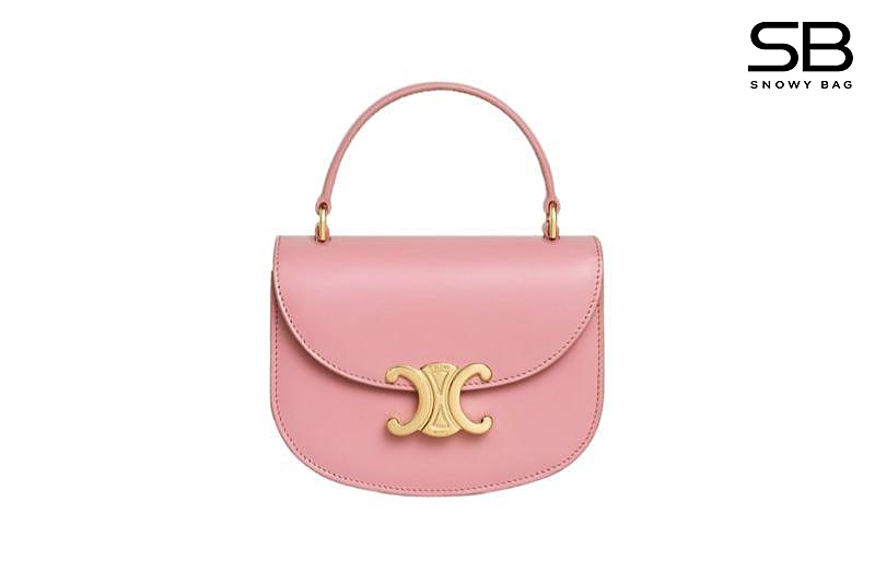 Túi Celine Mini Besace Clea in Shiny Calfskin Pink Hồng sang trọng