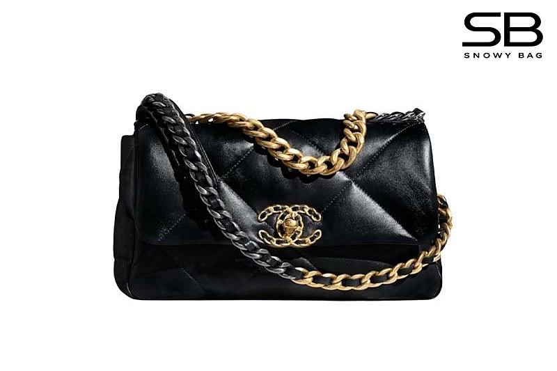 Túi Chanel 19 Flap Bag Black Goatskin GHW 26CM Màu Đen sang trọng