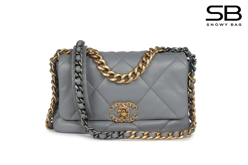 Túi Chanel 19 Medium Size 26 Flap Bag Grey Lambskin GHW sang trọng