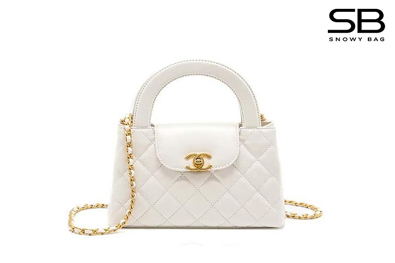Túi Chanel 2023 Mini Shopping Kelly White Calfskin Màu Trắng 19CM sang trọng