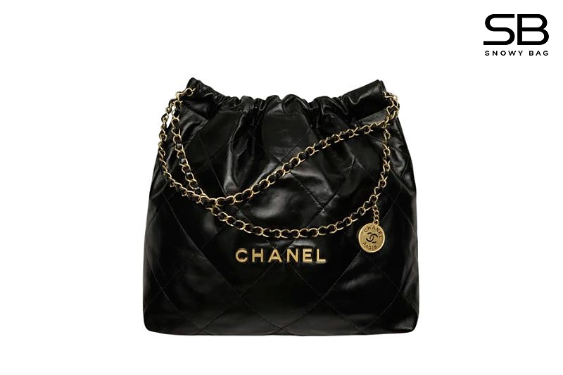 Túi Chanel 22 Shopping Bag Medium Black Size 39 Đen sang trọng