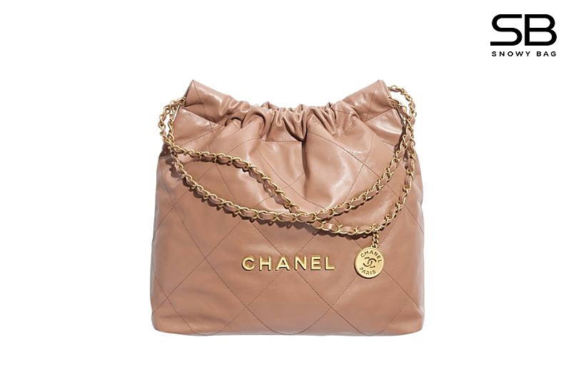 Túi Chanel 22 Shopping Bag Medium Camel Brown Size 39 Nâu sang trọng