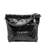 Túi Chanel 22 Shopping Bag Small Black SHW Size 35 Đen sang trọng