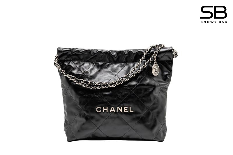 Túi Chanel 22 Shopping Bag Small Black SHW Size 35 Đen sang trọng